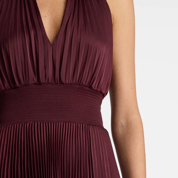 A.L.C Rose Satin Pleated Dress - Picture 2 of 3